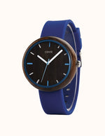 Montre en Bois à Bracelet en Silicone