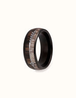 Bague en Bois et Métal Noir