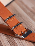 bracelet-de-montre-en-cuir-orange