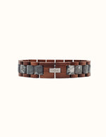 Bracelet à Maillons en Bois et Pierre