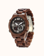 Montre Digitale en Bois de Noyer