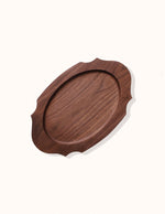 Plateau Vintage en Bois de Noyer