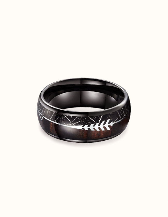 Bague En Bois Naturel Style Bohème Vintage – Couleurs Beige, Brun, Noir – Bijou Femme – Inox – Neuf Sans Emballage