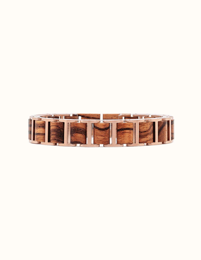Bracelet En Bois Vintage Années 70-80 - Occasion - Style Naturel Et Rétro