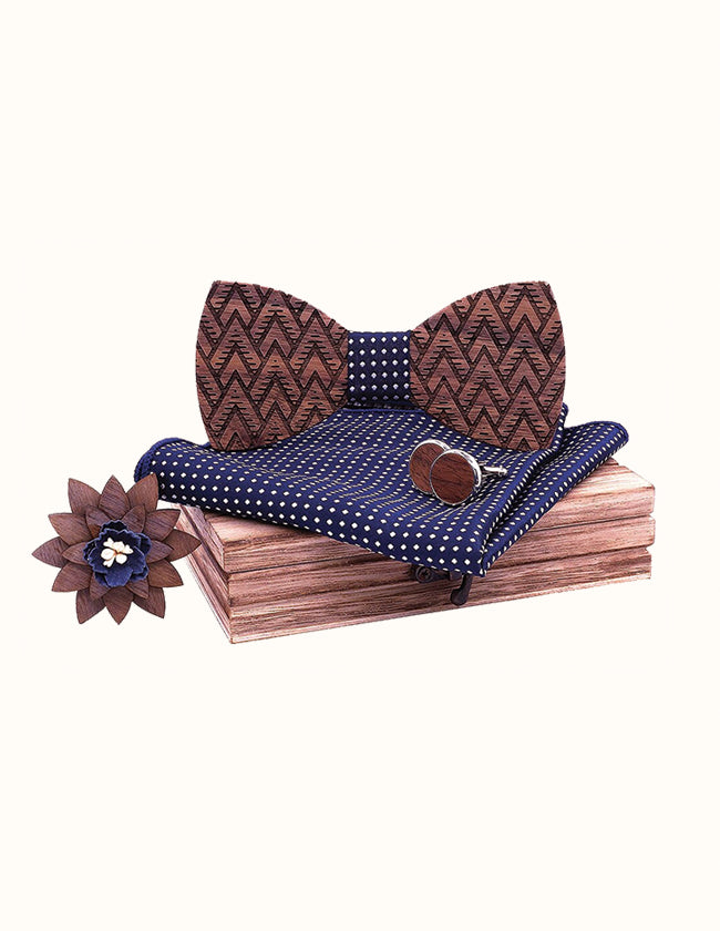 Coffret noeud papillon bois gris | N°1 de la fabrication artisanale