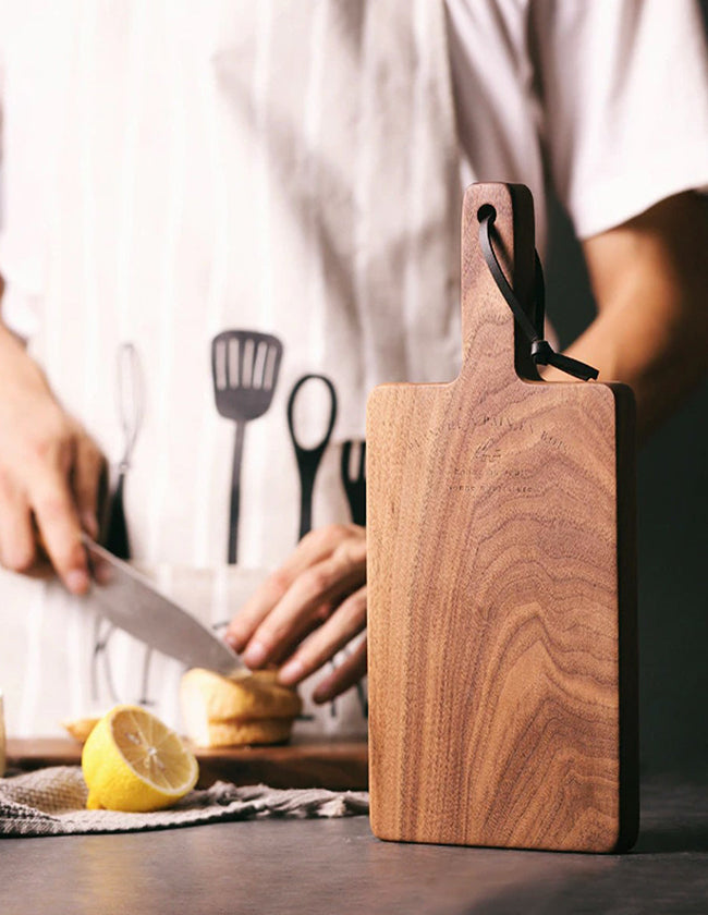 Planche à Découper En Bambou Forme Papillon - 34x25.2 Cm, Trou De Suspension - Pour Cuisine, Plateau De Service