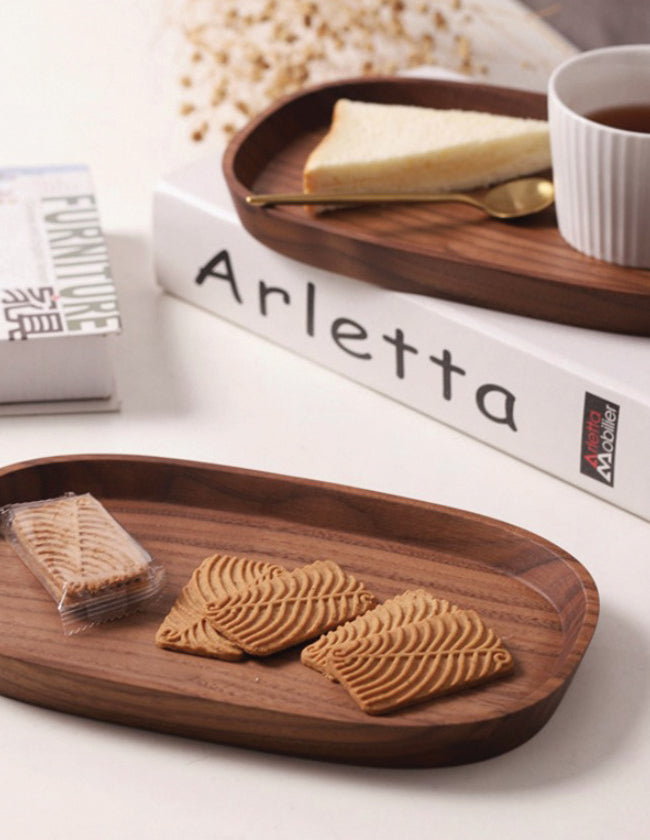 Plateau de table basse, plateau de service en bois décoratif plateau