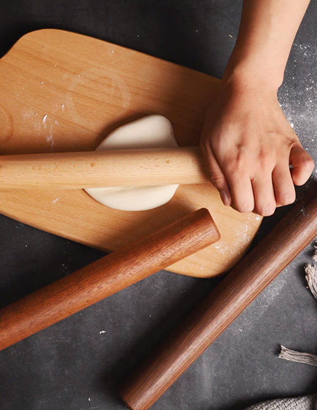 Petit rouleau à pâtisserie, rouleau à pâte en bois, rouleau à pizza antiadhésif, ensemble de rouleaux de pâte, ustensiles de cuisine pour pâtisserie, tortilla, pizza, biscuits et plus (style 2
