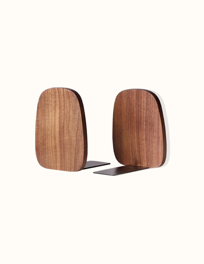 Lot De 2 Serre-Livres Bois Cerveau Gauche/Droit - Design Créatif Pour Bibliothèque & Bureau
