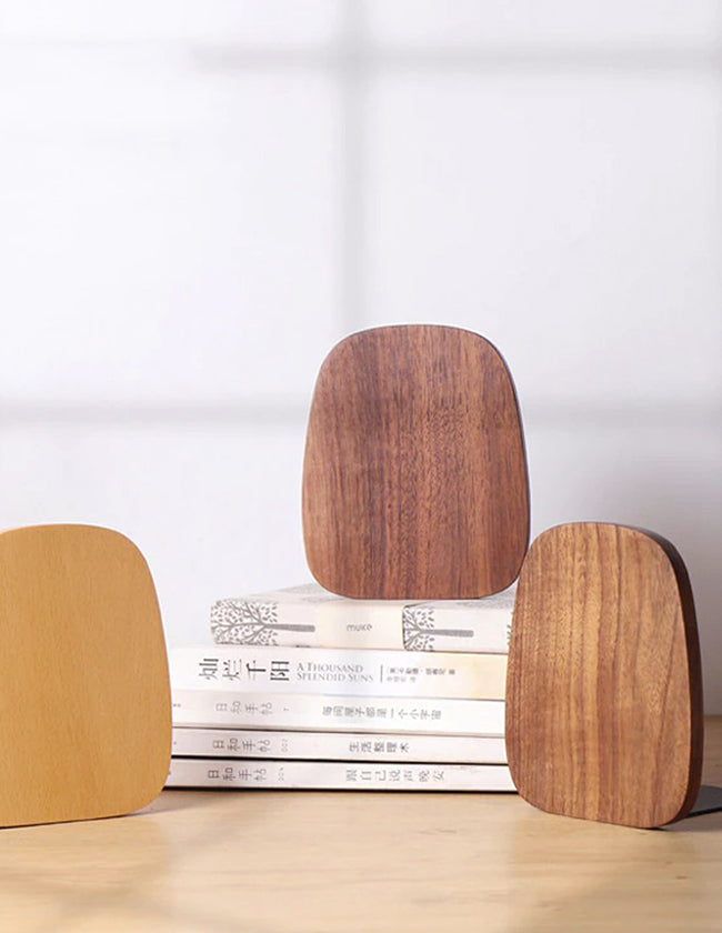 Serre-livres Réglable Bois Et Fer - Imprimé Marbre Bleu, Design Moderne Pour Bureau Ou Maison - 6
