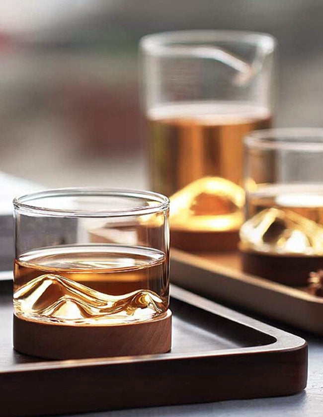 2 Verres à Whisky En Bois - Style Rustique Vintage, Capacité 180ml, Idéal Cadeau, Décoration Bar Ou Voyage